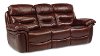 88 Brown Leather-Match Reclining Sofa
