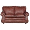 67 Brown Leather Loveseat