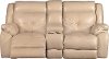 M771-1651135HGLCLV 77 Tan Leather-Match Glider Loveseat