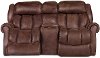 88 Espresso Brown Microfiber Rocker Recliner Loveseat