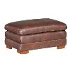 Mahogany Leather Ottoman