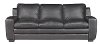 85 Black Leather Sofa