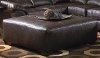 Brown Upholstered Cocktail Ottoman