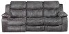 90 Steel Gray Performance Fabric Reclining Sofa