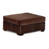 Chocolate Two-Tone Microfiber Ottoman