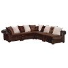 Two-Tone Microfiber 5-Piece Sectional