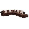 Two-Tone Microfiber 6-Piece Sectional