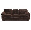 90 Chocolate Brown Microfiber Sofa