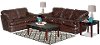 7PCBUCKLEYBRNSLTL 7-Piece Brown Upholstered Room Group