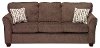 84 Brown Upholstered Sofa