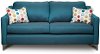 79 Peacock Blue Upholstered Sofa