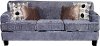 UPTOWNELIZBSLATESO Uptown 86 Slate Blue Upholstered Sofa