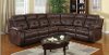 Espresso Upholstered 4-Piece Motion Sectional