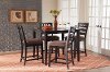 Cocoa Brown 5-Piece Counter Height Dining Set