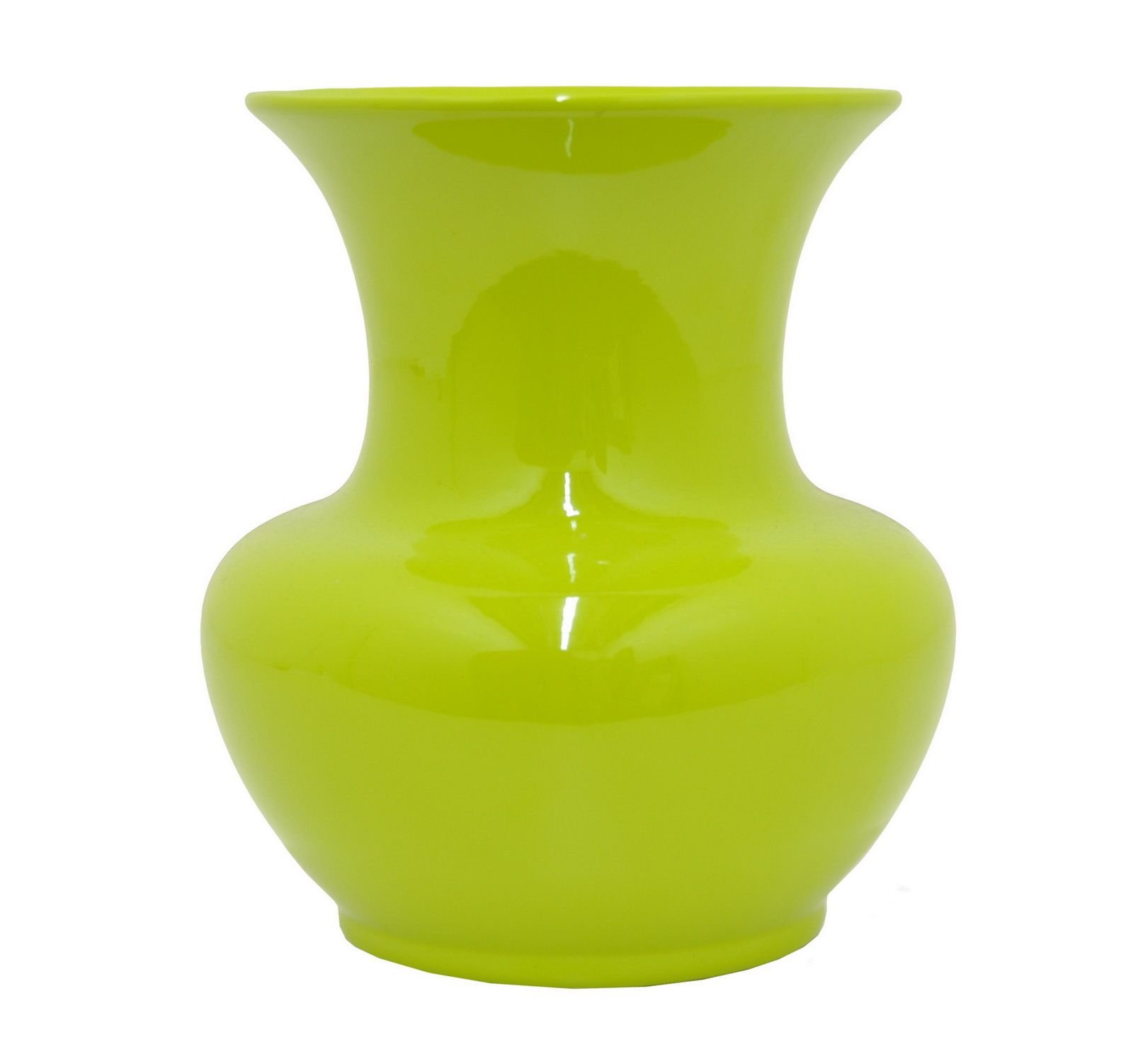 green vase