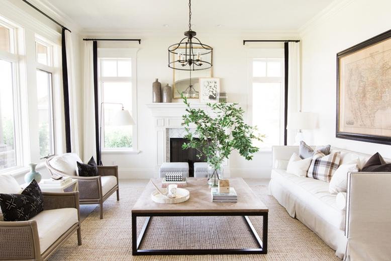 Coffee table with plants