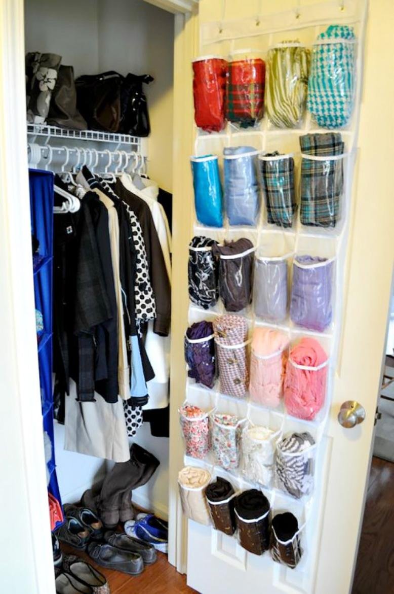 closet door organization