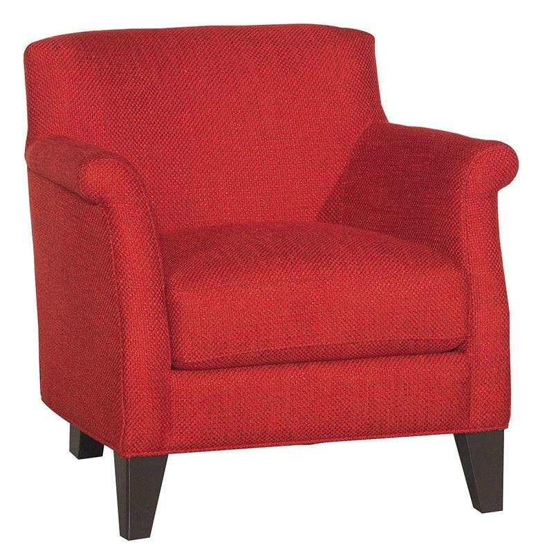 red accent chair