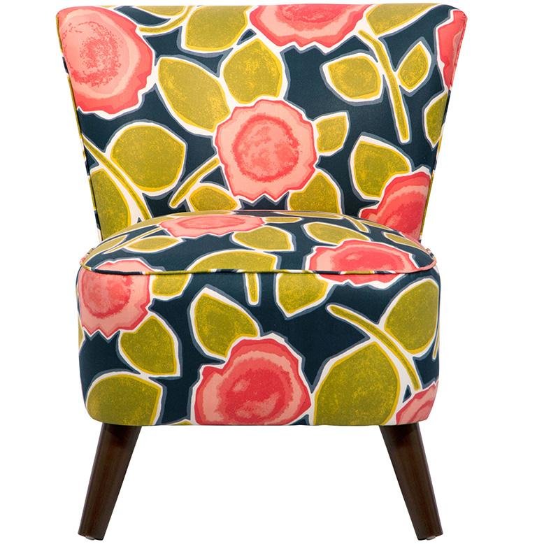 floral accent chair