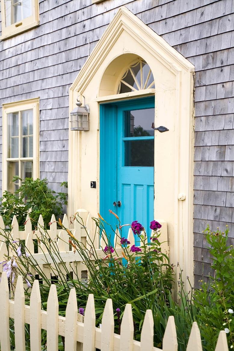 blue front door