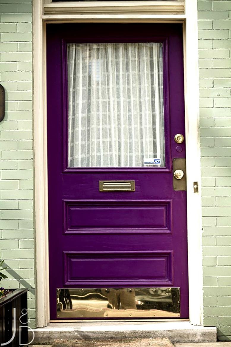 purple front door