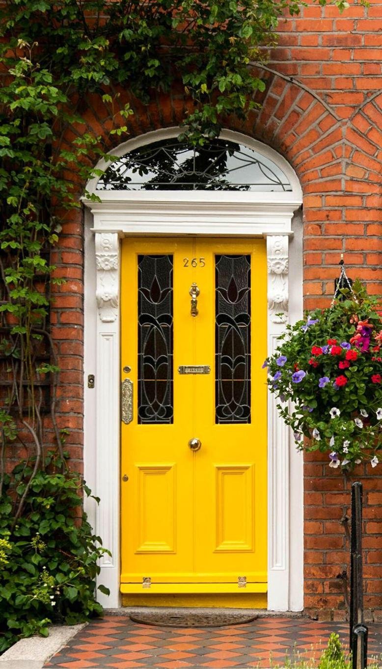 yellow front door