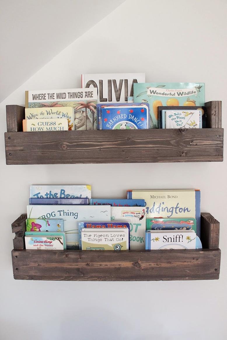 diy bookshelf for nursery