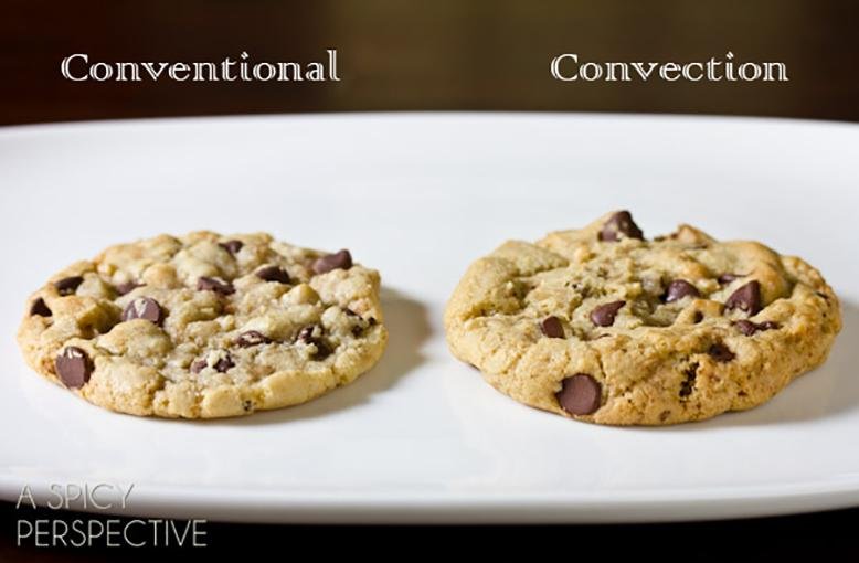 Cookies baked in a Conventional Oven vs a Convection Oven