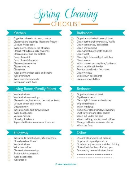 Spring Cleaning Checklist Rc Willey Blog