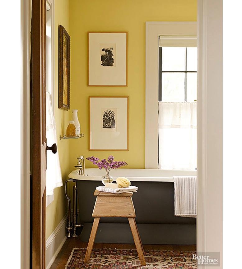 yellow bathroom