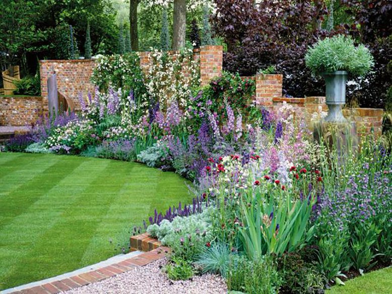 backyard flower garden layout