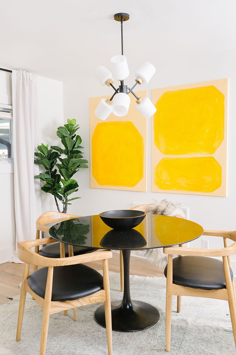 yellow dining room