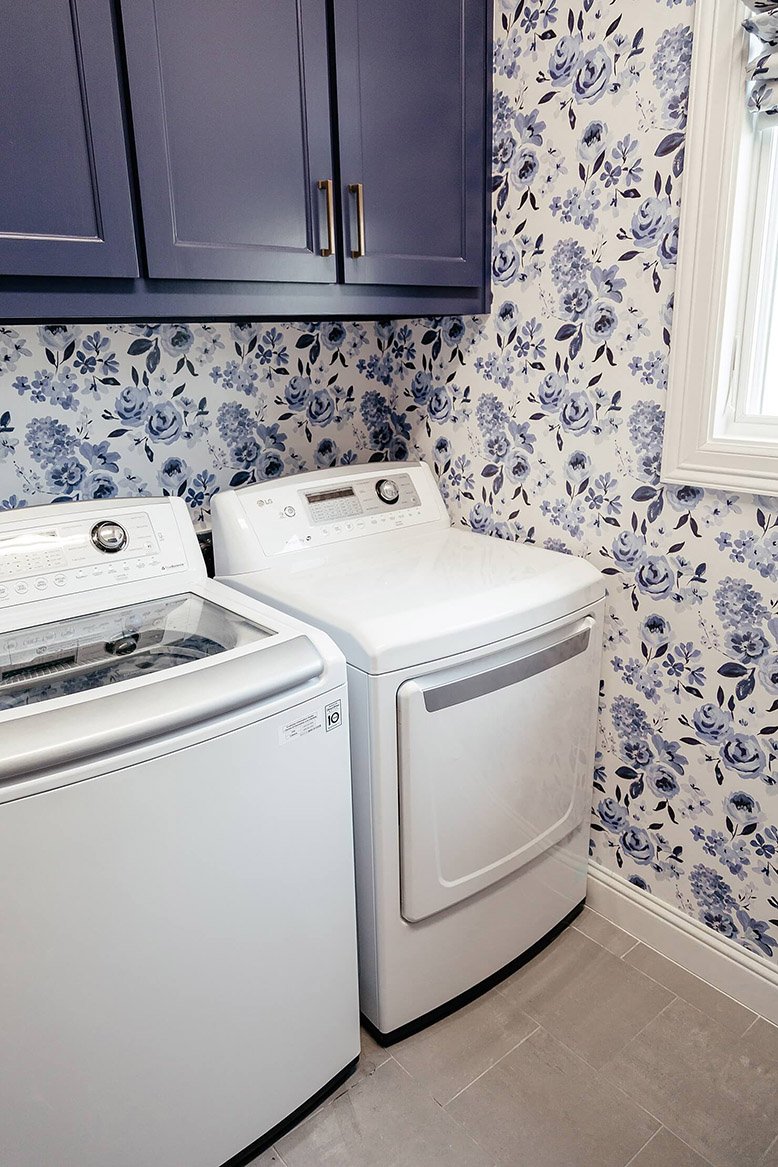 blue laundry room