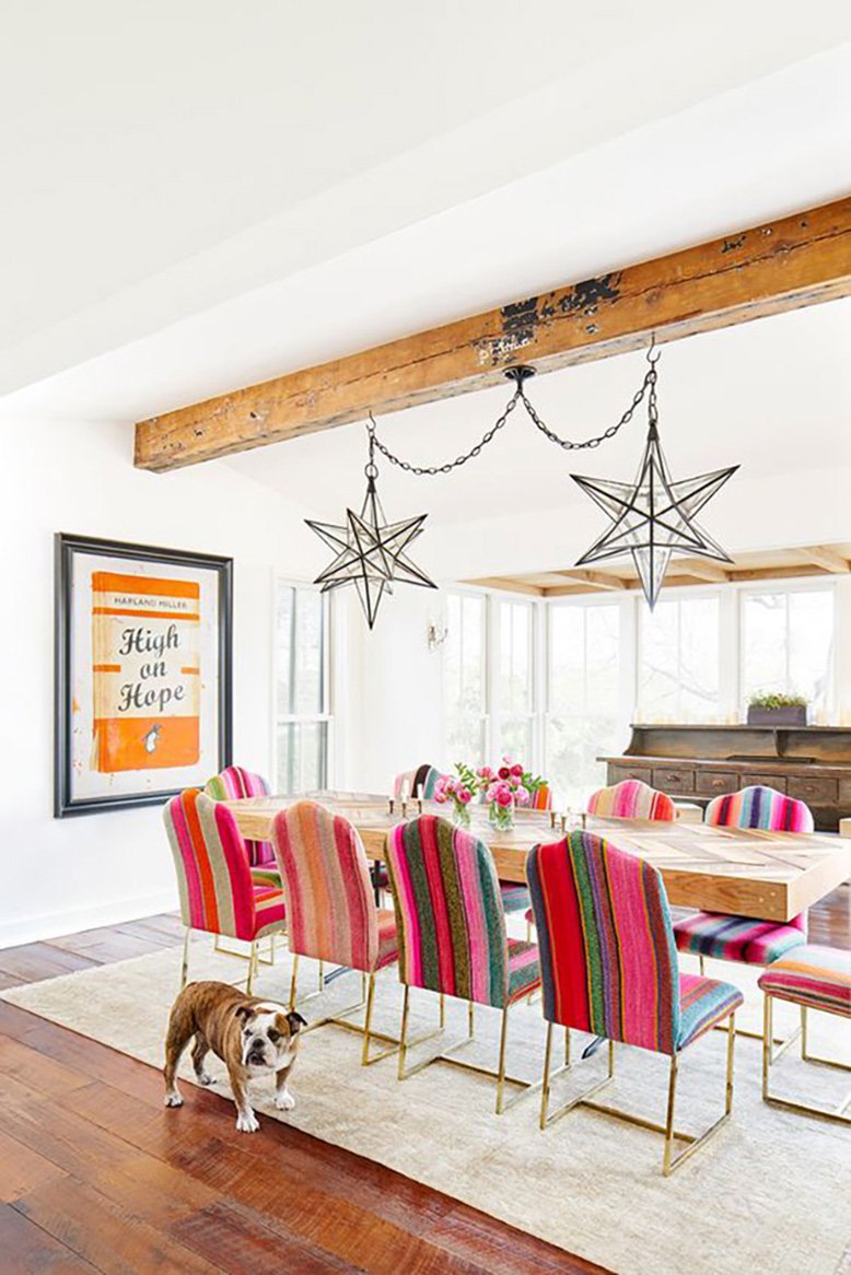 dining room chairs colorful