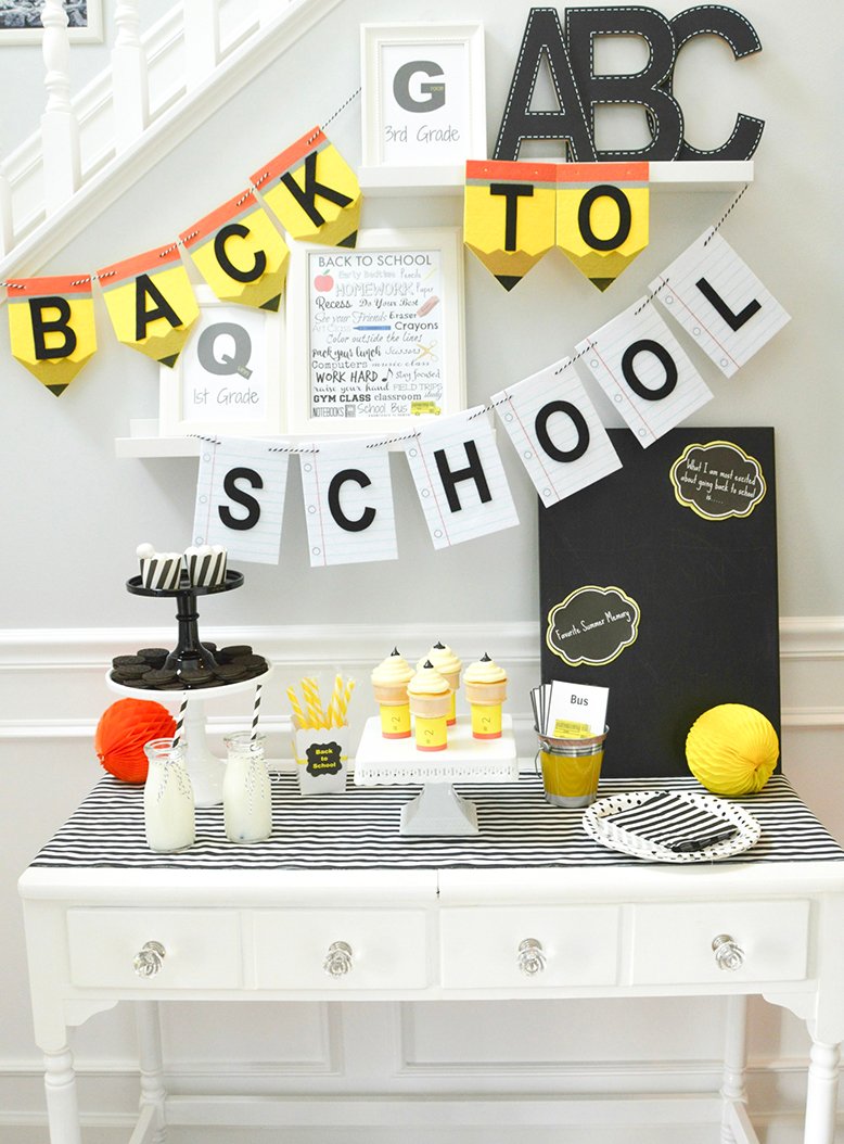 back to school party printables