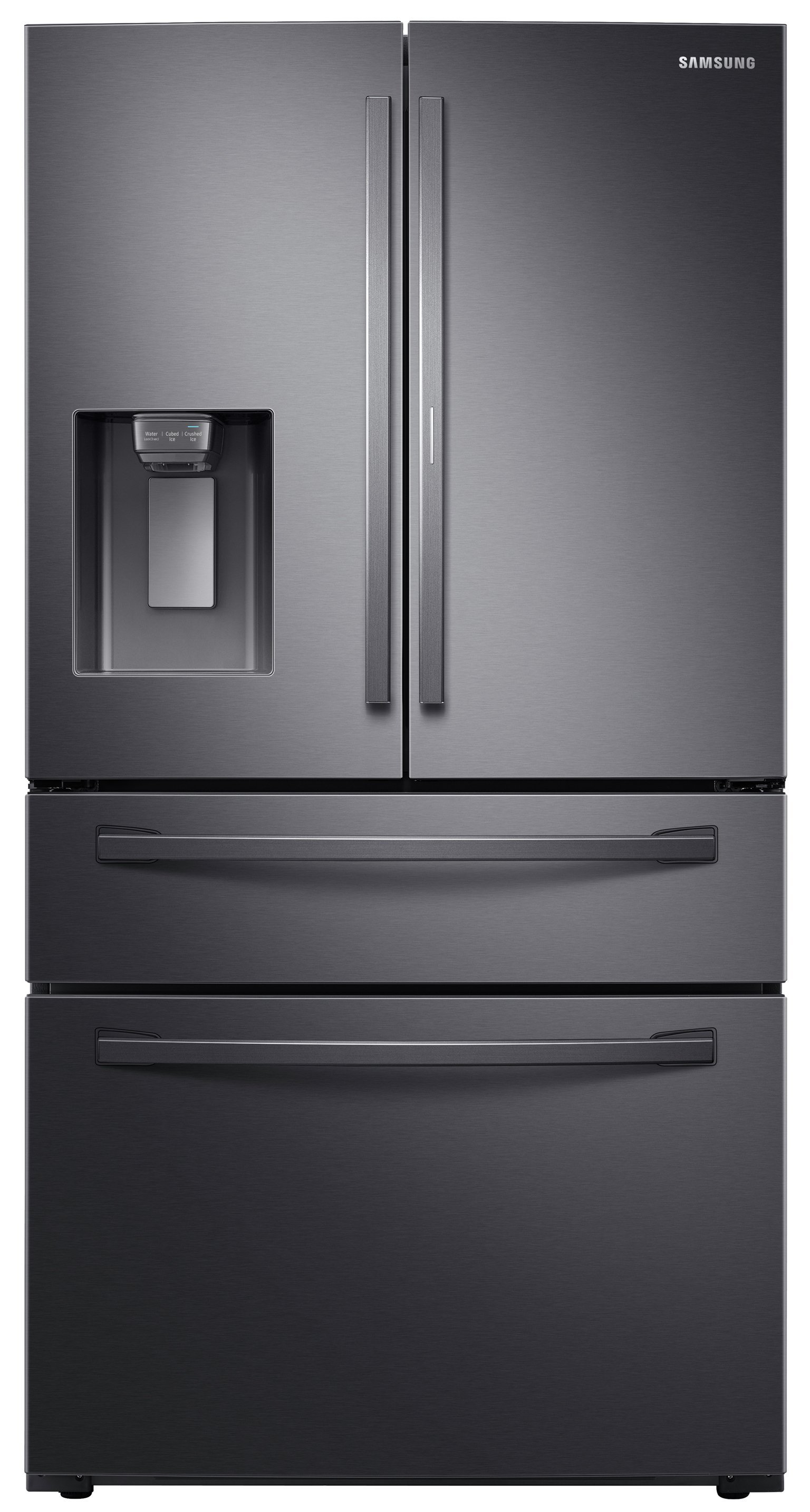 Black stainless steel Samsung counter depth refrigerator