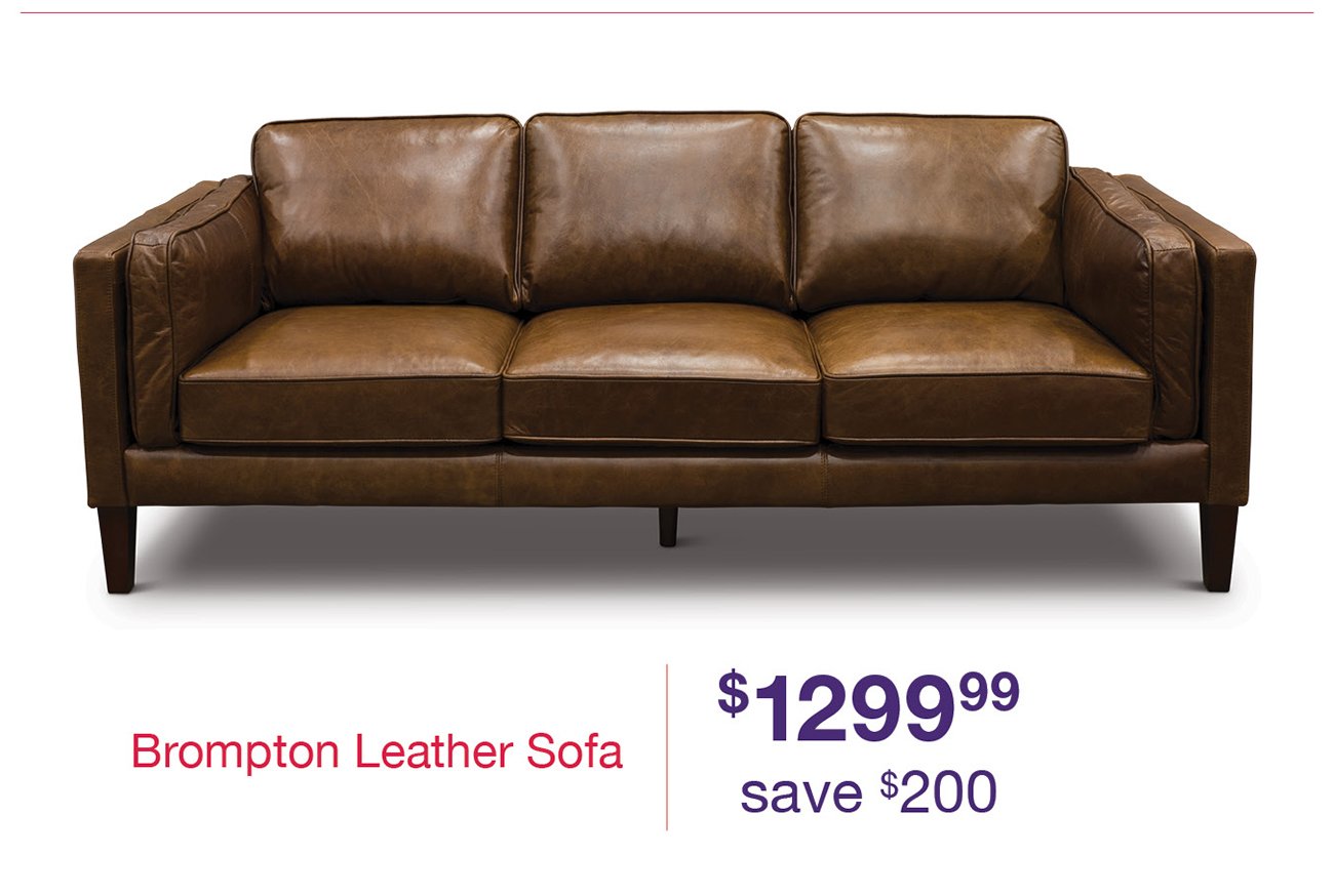 Modern Clic Cocoa Brown Leather Sofa Brompton Rc Willey Modern Clic Cocoa Brown Leather Sofa Brompton Rc Willey Furniture