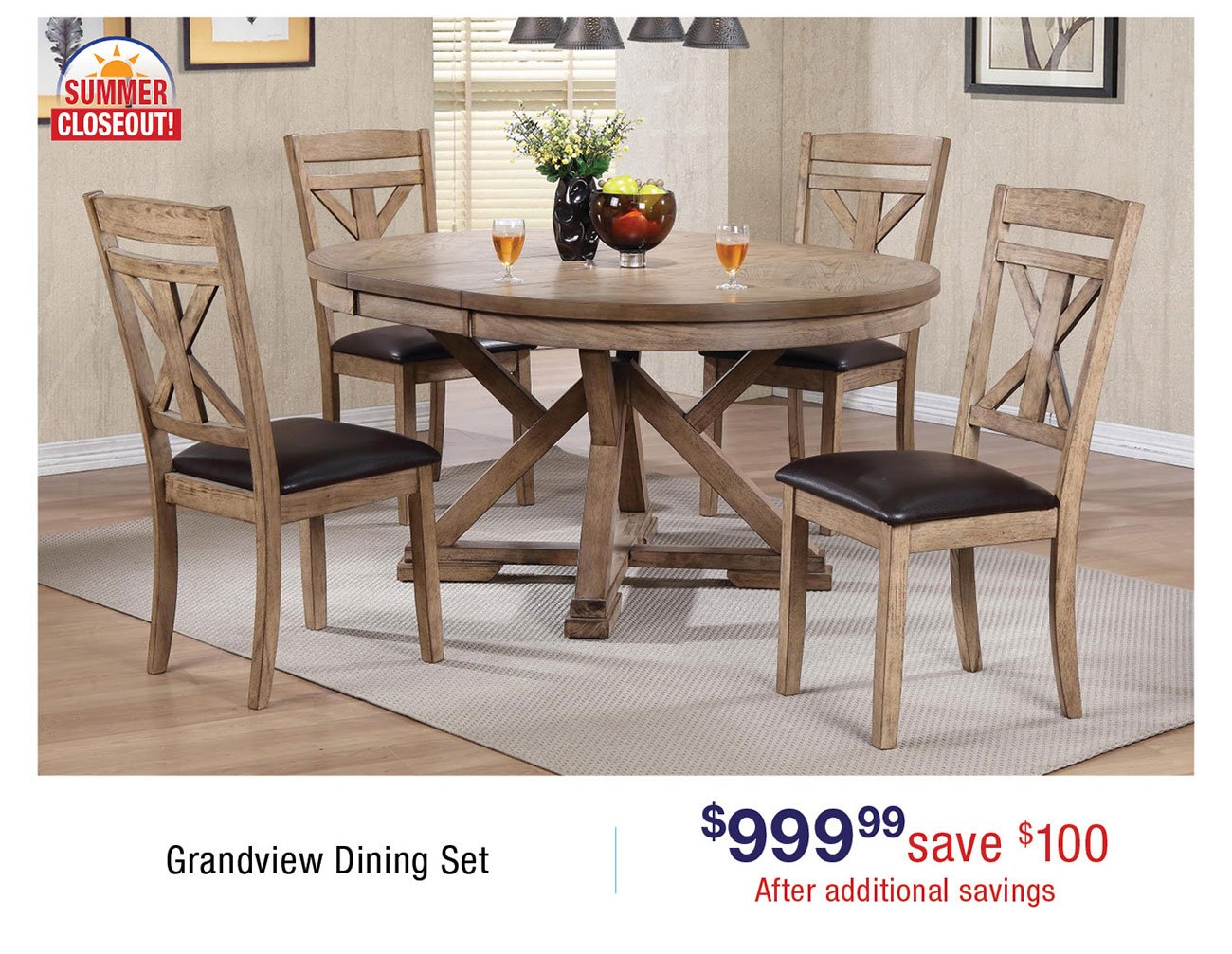 Mushroom 5 Piece Round Dining Set Grandview Rc Willey