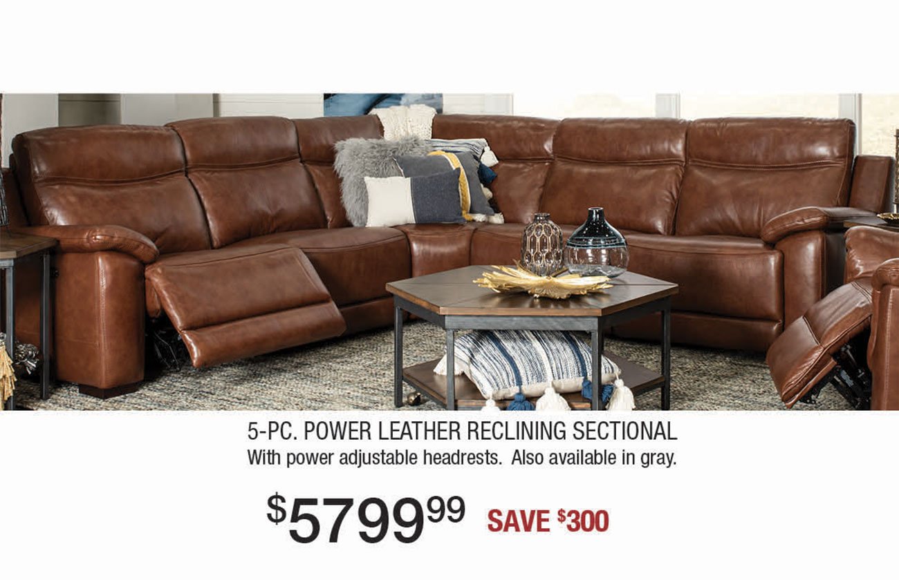 Power-Brown-Leather-Reclining-Sectional
