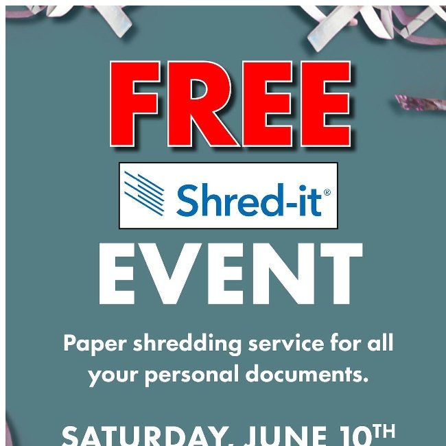 Free Shred-it Event Saturday!