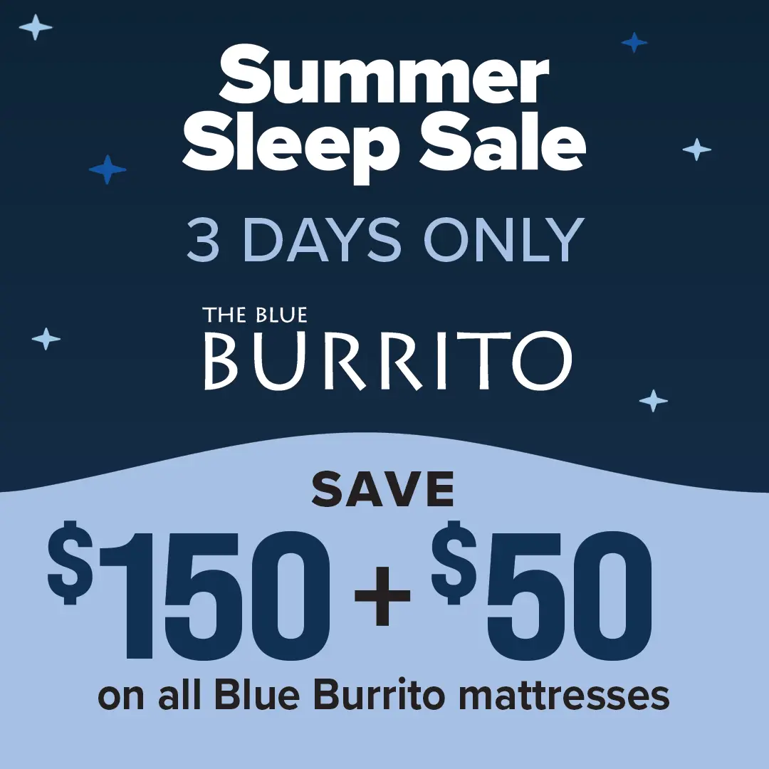Save $200 on Blue Burrito Mattresses