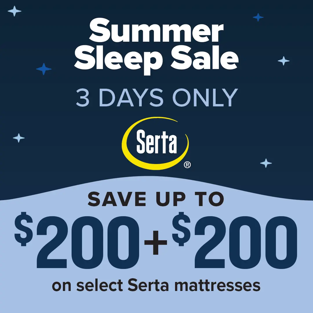 Save up to $400 on select Serta Mattresses