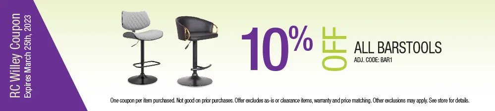 Save 10% on barstools