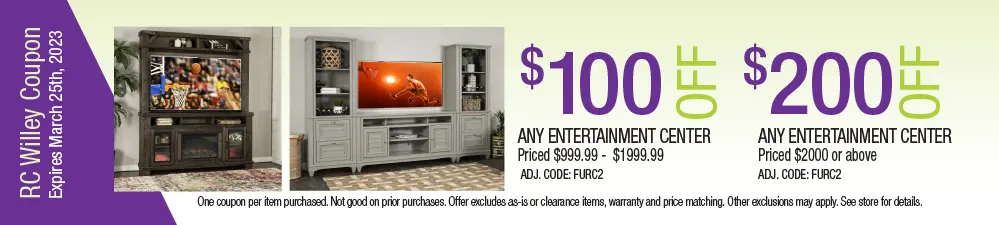 Save up to $200 on entertainment centers