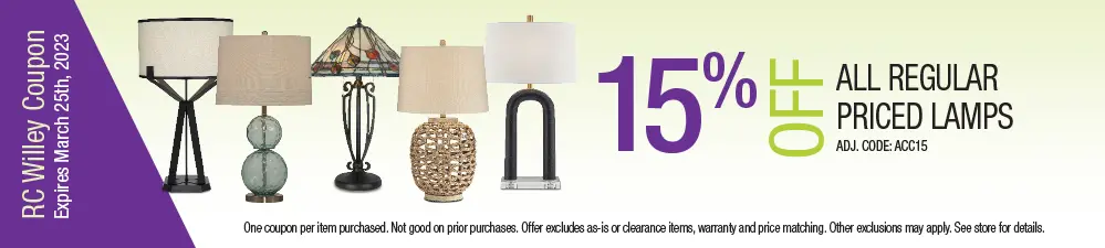 Save 15% on lamps