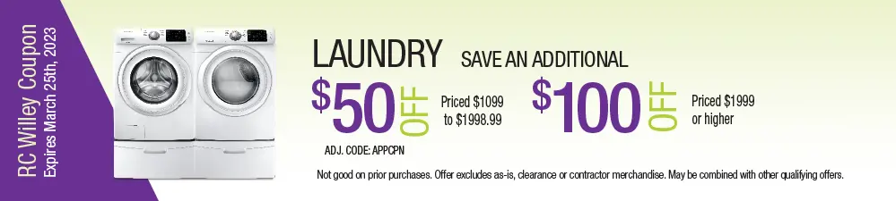 Save up to $100 on laundry