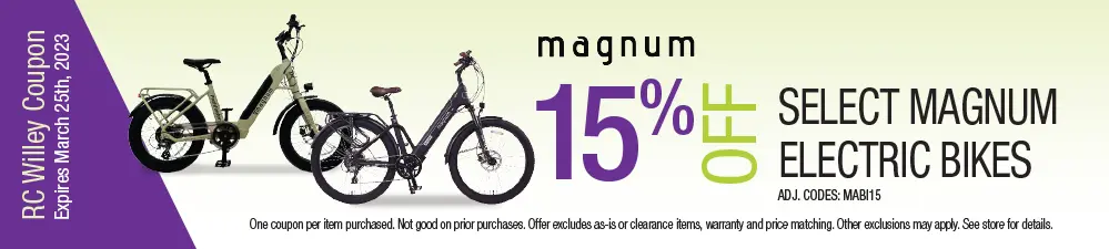 Save 15% on select Magnum electric bikes