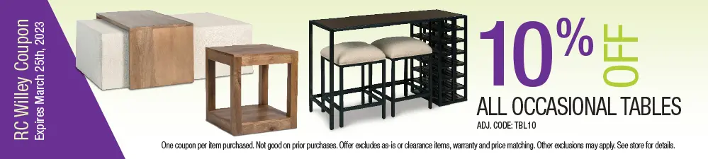 Save 10% on occasional tables