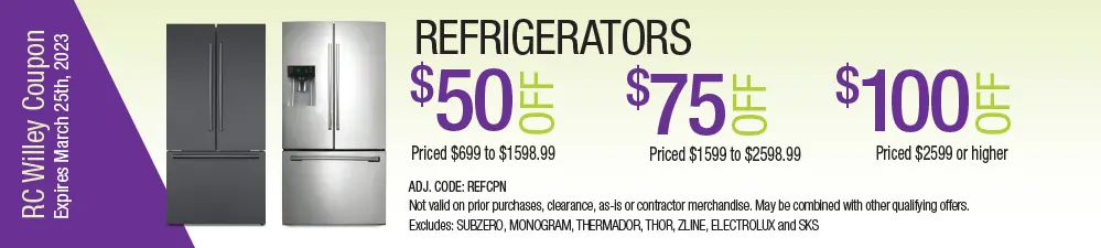 Save up to $100 on refrigerators