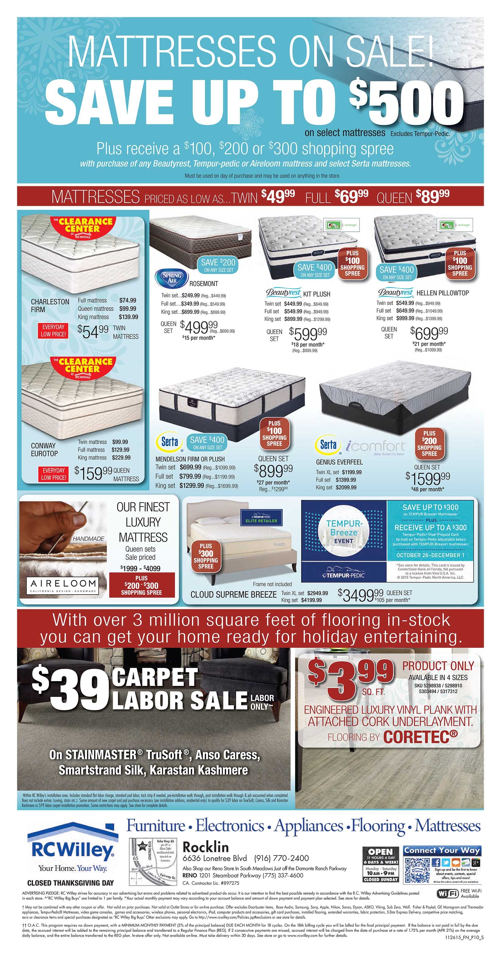 Black Friday Sale & Doorbusters Furniture RC Willey